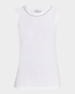 Punto Luce Crewneck Rib Knit Top