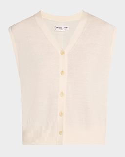 Organic Linen-Cotton Knit Vest