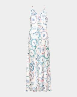 Angela Ruffle-Trim Midi Dress