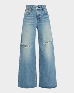 Hempstead Super-Wide Distressed Jeans
