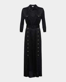 Uriah Belted Maxi Shirtdress