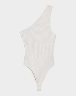 Kida One-Shoulder Rib Bodysuit