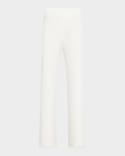 Bowen Fringe-Hem Pique Pants