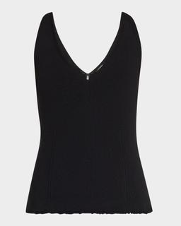 Finley Pointelle Rib Knit Cotton Tank