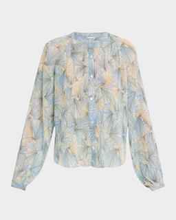 Fennel Button-Front Blouse