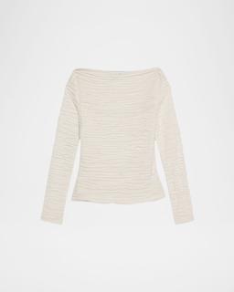 Paloma Long-Sleeve Textured Top