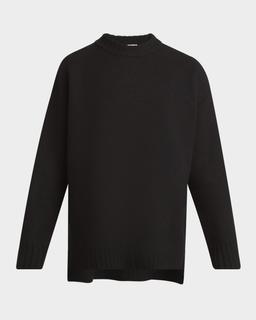 Superfine Merino Wool Oversized Crewneck Sweater