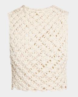 Macrame Sleeveless Crop Top
