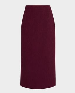 Straight Jacquard Midi Skirt
