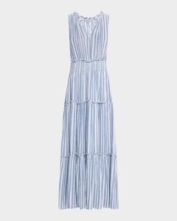 Loulou Striped Maxi Dress