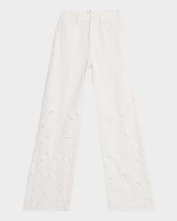 Weezy High-Rise Embroidered Eyelet Jeans