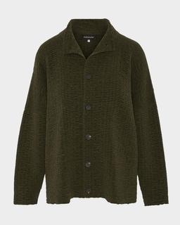 3/4 Width High-Neck Cardigan (Mid Length)