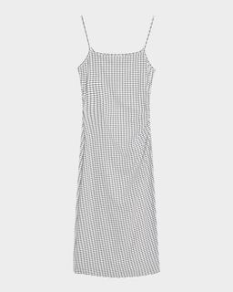 Check Side-Ruched Tank Dress