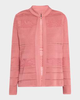 Heritage Multi-Stitch Tonal Knit Jacket