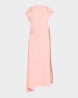 Drape Sleeve Midi Dress