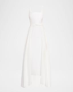 Isaline Convertible Square-Neck Midi Dress