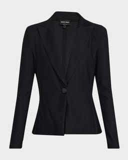 Rice Stitch Jersey Single-Breasted Jacket