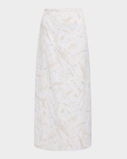 Straight Jacquard Midi Skirt