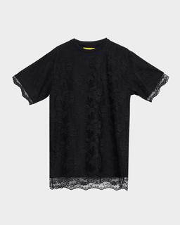 Relaxed-Fit Lace T-Shirt