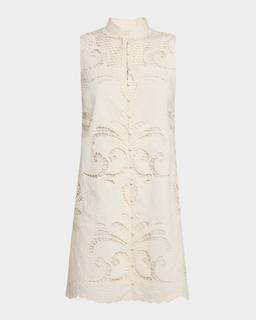 Bora Bora Sleeveless Embroidered Mini Dress