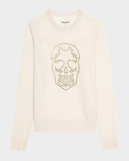 Miss Embellished Skull Western Sweater