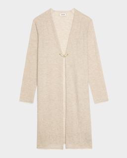 Daffy Pointelle Stars Cashmere Cardigan