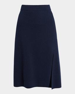 Wool-Cashmere Midi Skirt