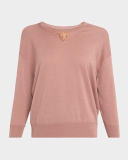 Refined Essentials I Bead-Embellished Pullover