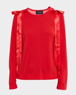 Ribbon Bow Long-Sleeve T-Shirt