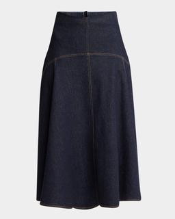 The Denim Triangle Skirt