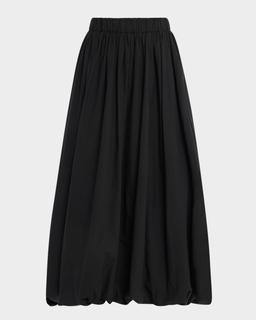 Cala Poplin Bubble Midi Skirt