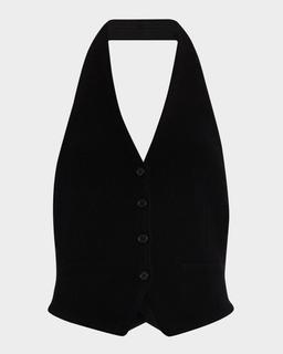 Tailored Cashmere Halter Vest
