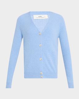 Oriane Ribbed Cashmere Cardigan