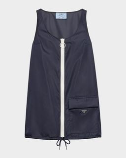 Re-Nylon Sleeveless Zip-Front Mini Dress