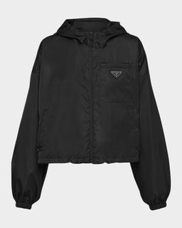 Re-Nylon Hooded Zip Up Jacket