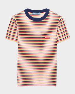 Striped Lisle Cotton T-Shirt