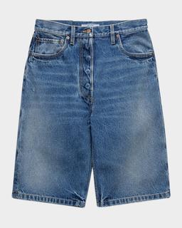 Denim Bermuda Shorts