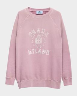 Logo-Print Cotton Crewneck Sweatshirt