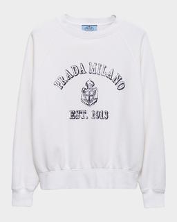 Logo-Print Cotton Crewneck Sweatshirt