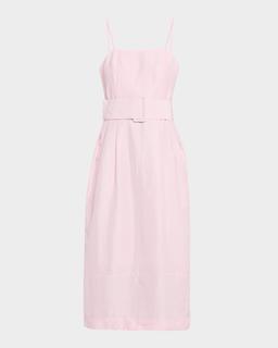 Artichoke Sleeveless Belted Midi Dress