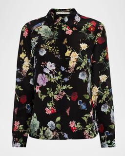 Venus Floral Willa Placket Top