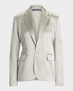 Parker Satin Single-Breasted Jacket