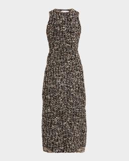 Paillette Boucle Sleeveless Tube Dress