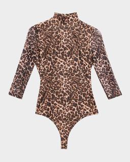 Milo Mesh Leopard Bodysuit