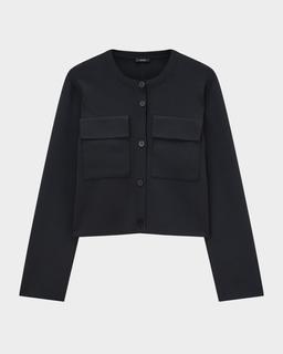 Viscose Knit Stretch Cardigan Jacket