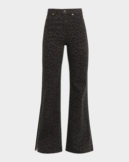 Tyra Printed Wide-Leg Jeans