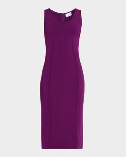 Sleeveless Stretch Crepe Knit Dress