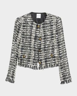 Tailored Eyelash Tweed Jacket
