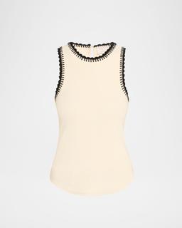 Lizzie Crochet-Trim Tank Top