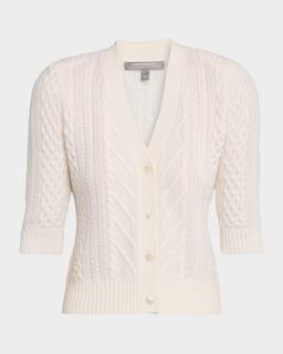 Cashmere Cable-Knit Cardigan